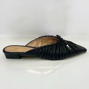 Sam Edelman Black Ruched Mules with Bow